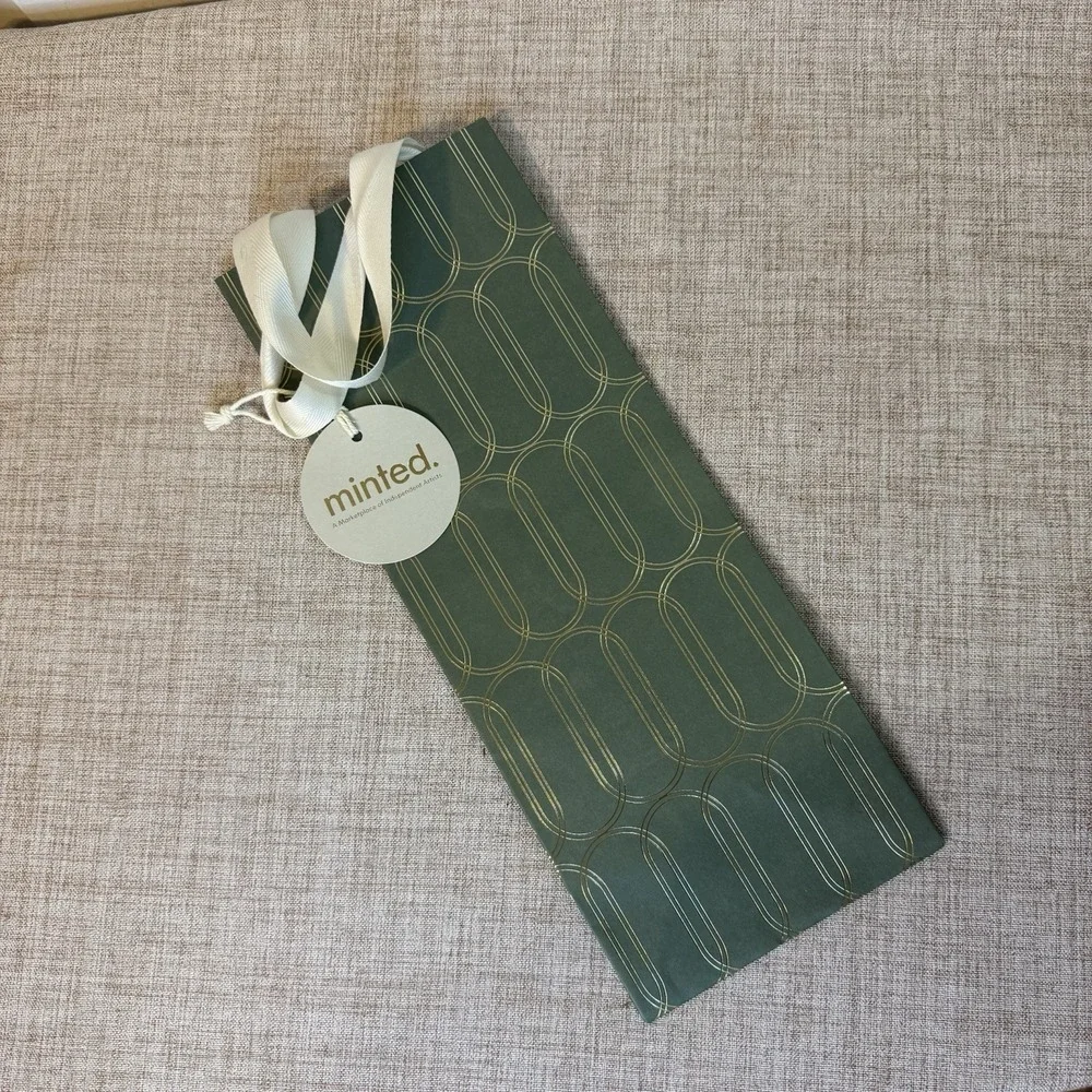 Green‎ and Gold Minted Wine Gift Bags - 10 Pack - New Gift Bags for Wine